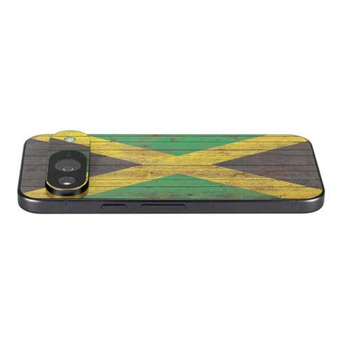 Jamaican Flag Dark Wood Google Pixel 9 Skin